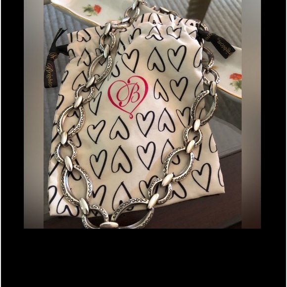 Brighton silver necklace with etching. With toggle clasp. - Picture 2 of 11